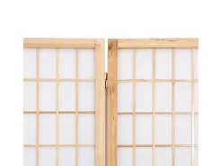 Biombo-Tabique plegable 5 paneles 200x170 cm Marru00f3n