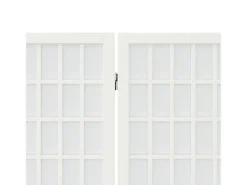 Tabique plegable 5 paneles 200x170 cm Blanco Best