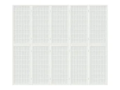 Tabique plegable 5 paneles 200x170 cm Blanco Best