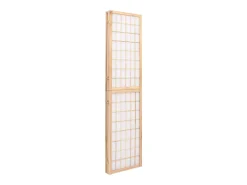 Biombo-Tabique plegable 3 paneles 120x170 cm Marru00f3n
