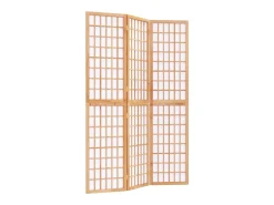 Biombo-Tabique plegable 3 paneles 120x170 cm Marru00f3n