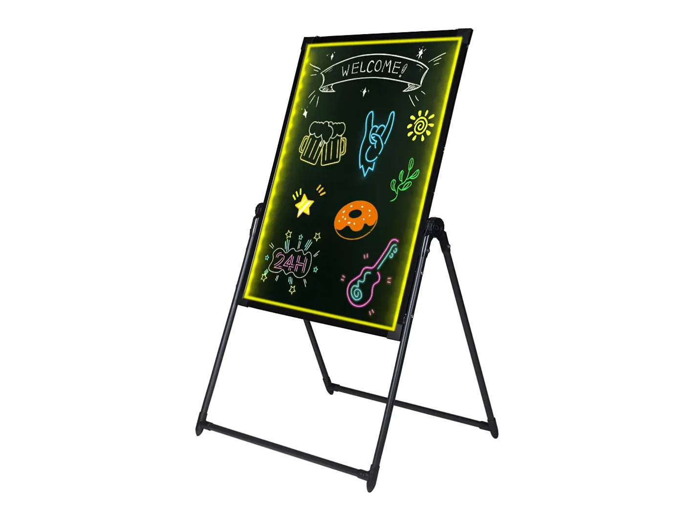 Tablero de Escritura de Mensajes a LED SucceBuy 59,8 x 79,8 cm Tablero Borrable Iluminado Negro Sale