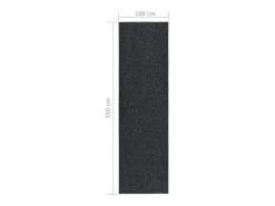 Alfombra De Cocina-Tapiz 100x350 cm Antracita Gris