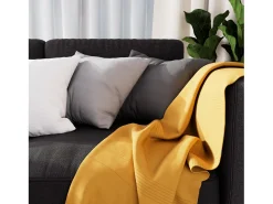 Outlet Soleil d'ocre Tartan, Manta ADELE 140X200 cm Amarillo