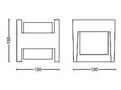 Ledkia TechBrey Aplique de Pared Exterior LED Doble Iluminació 2x4.5W PHILIPS Arbour Transparente Outlet