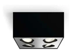 New Ledkia TechBrey Aplique LED Cuádruple Warmglow 18W PHILIPS Box Negro