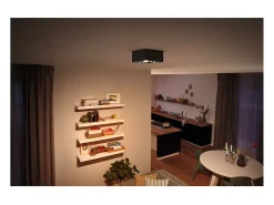 New Ledkia TechBrey Aplique LED Cuádruple Warmglow 18W PHILIPS Box Negro