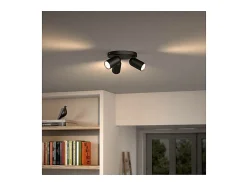 Ledkia Plafón-TechBrey Lámpara de Techo 3 Focos PHILIPS Pongee Transparente