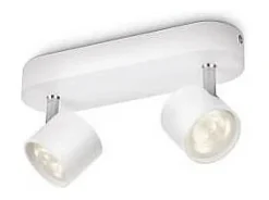 Ledkia TechBrey Lámpara de Techo LED Regulable 2 Focos 2x4.5W PHILIPS Star Transparente