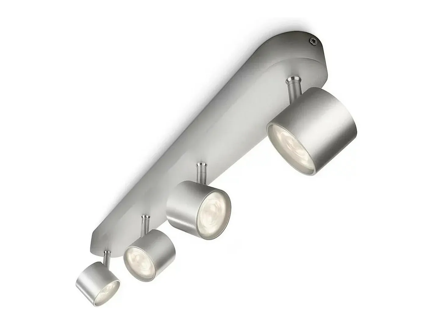 Ledkia Plafón-TechBrey Lámpara de Techo LED Regulable con Cuatro Focos 4x4.5W PHILIPS Star Transparente