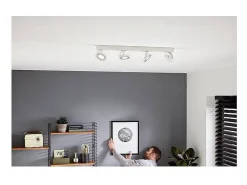 Ledkia TechBrey Lámpara de Techo LED Regulable WarmGlow 4x4.5W PHILIPS Clockwork Transparente New