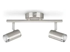 Best Ledkia TechBrey Lámpara de Techo LED 2 Focos PHILIPS Espimas 2x4.3W Transparente