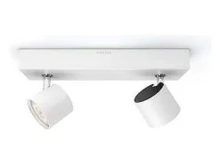Ledkia Plafón-TechBrey Lámpara de Techo LED Regulable WarmGlow 2 Focos 2x4.5W PHILIPS Star Transparente