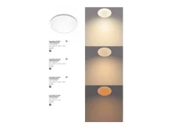 Ledkia Plafón-TechBrey Plafón LED 15W PHILIPS CL550 SuperSlim Regulable 3 Niveles Transparente