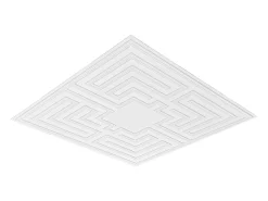 Sticker-Tejas Autoadhesivas PVC SucceBuy Placas de Techo Pack de 12 60.96CM x 60.96CM PVC Instalación Fácil Eco Estilo Blanco