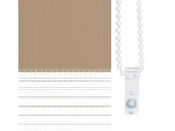 Clearance Tejido para estor cebra color marrón arena ancho 115,9 cm poliéster Marru00f3n