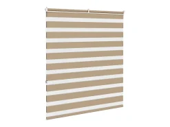 Clearance Tejido para estor cebra color marrón arena ancho 115,9 cm poliéster Marru00f3n