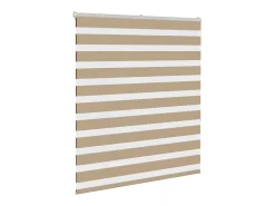 Clearance Tejido para estor cebra color marrón arena ancho 115,9 cm poliéster Marru00f3n