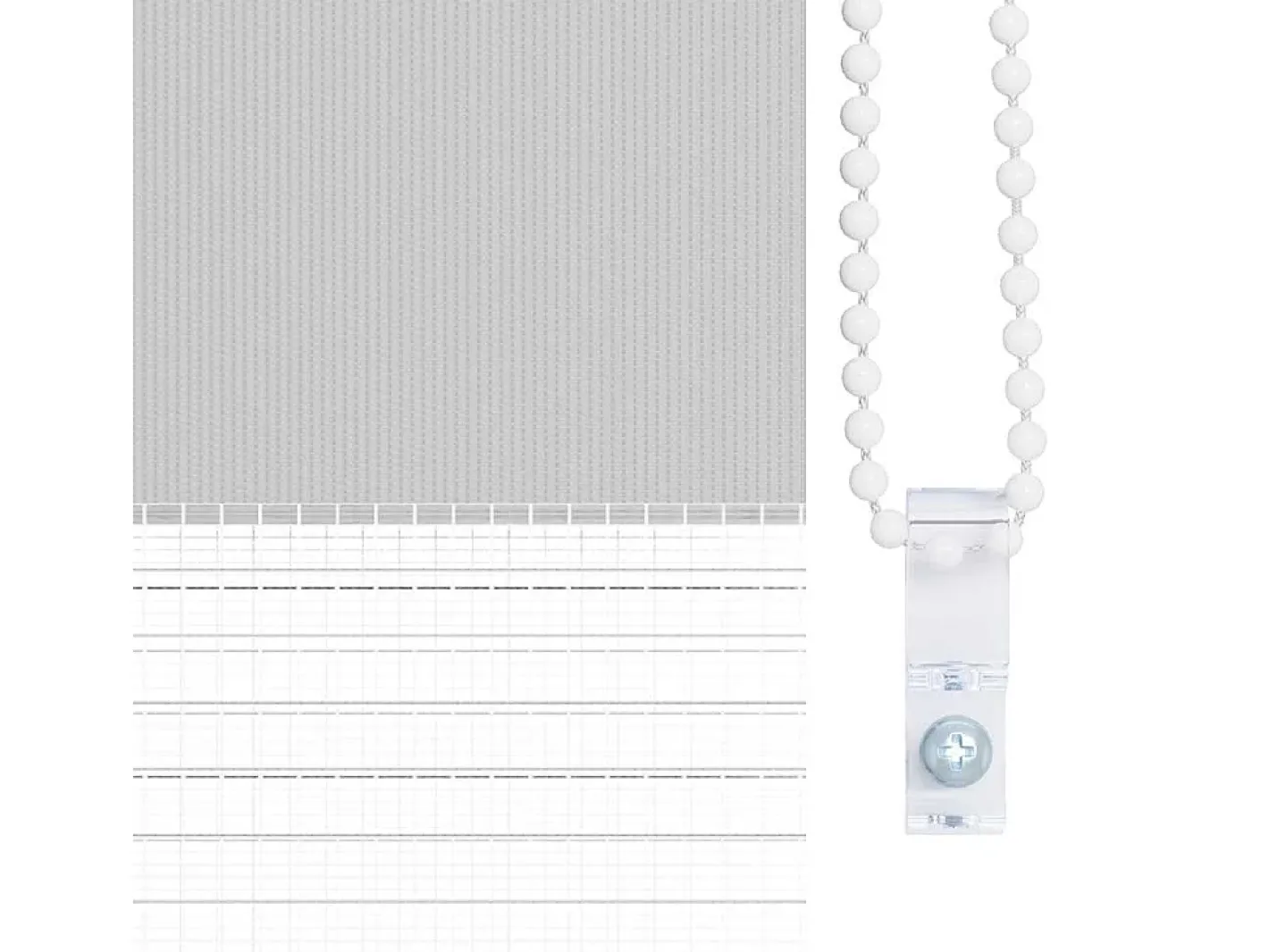 Sale Tejido para estor cebra claro ancho 35,9 cm poliéster Gris