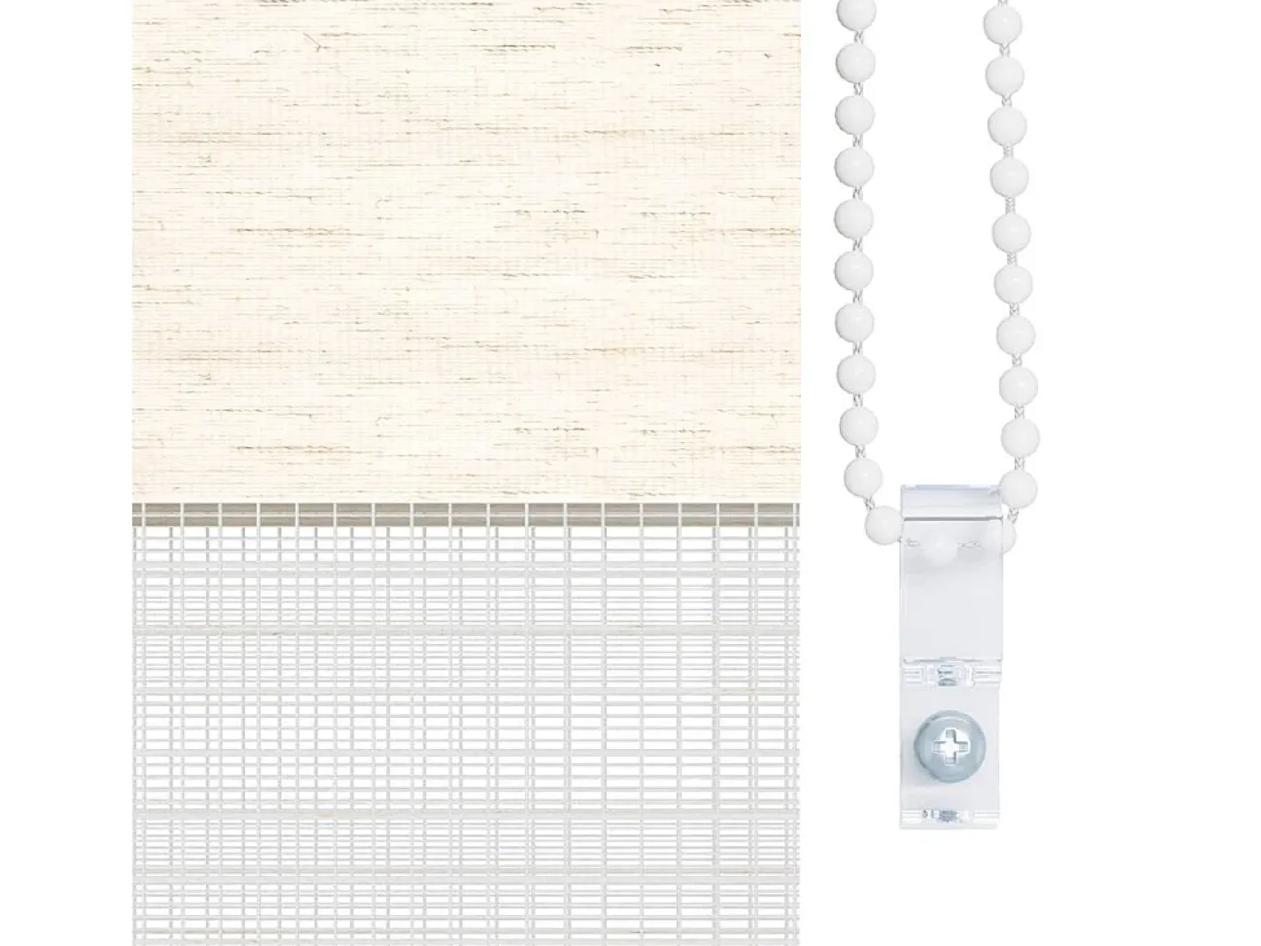 Ropa De Casa-Tejido para estor cebra jaspeado ancho 60,9 cm poliéster Beige