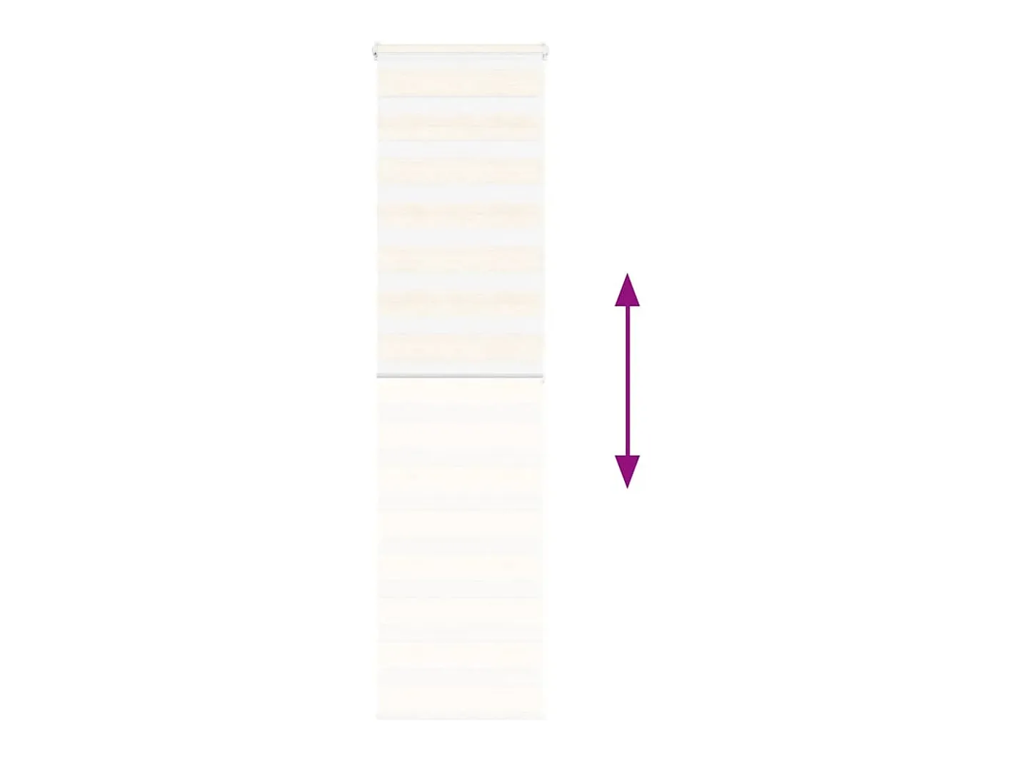Ropa De Casa-Tejido para estor cebra jaspeado ancho 60,9 cm poliéster Beige
