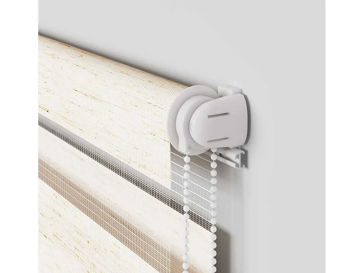 Ropa De Casa-Tejido para estor cebra jaspeado ancho 60,9 cm poliéster Beige