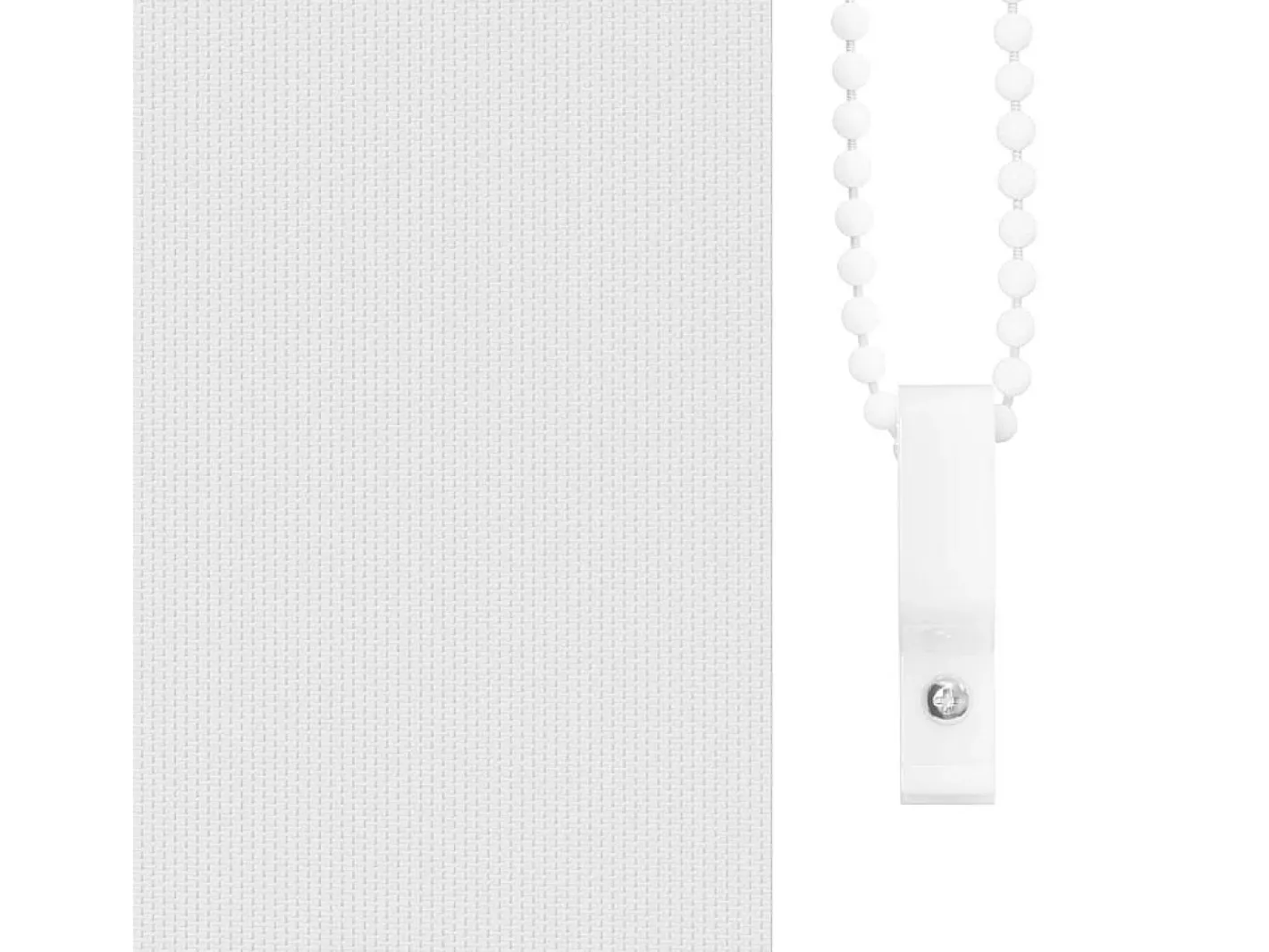 Tejido para estor enrollable opaco ancho 116,6 cm poliéster Blanco Discount