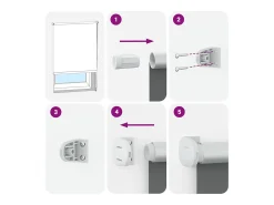 Ropa De Casa-Tejido para estor enrollable opaco ancho 35,7 cm poliéster Blanco