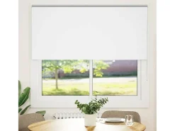 Tejido para estor enrollable opaco ancho 141,6 cm poliéster Blanco