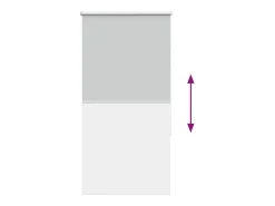 Ropa De Casa-Tejido para estor enrollable opaco ancho 60,7 cm poliéster Gris