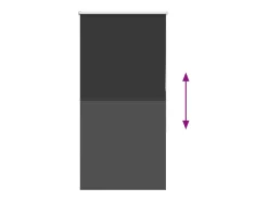 Ropa De Casa-Tejido para estor enrollable opaco ancho 70,7 cm poliéster Negro