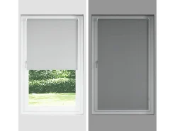 Tejido para estor enrollable opaco ancho 80,7 cm poliéster Gris