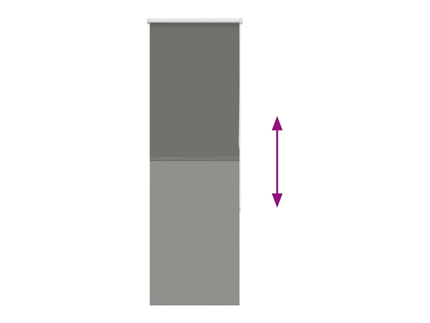 Online Tejido para estor enrollable opaco ancho 50,7 cm poliéster Gris
