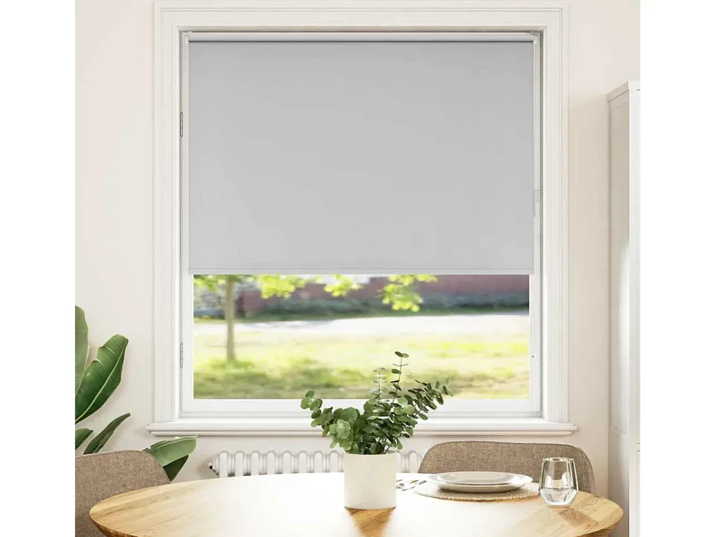 Tejido para estor enrollable opaco ancho 85,7 cm poliéster Gris Online