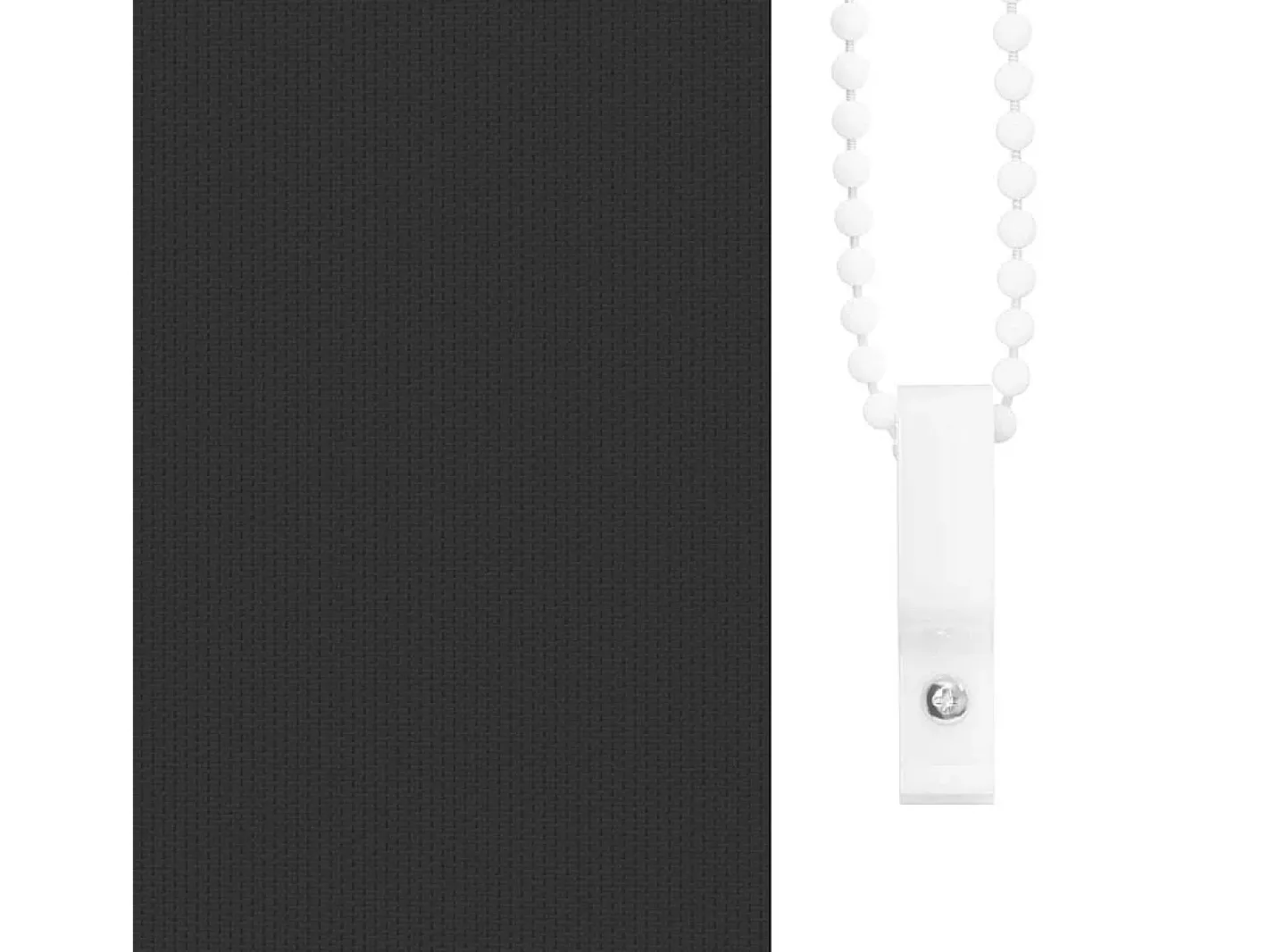 Tejido para estor enrollable opaco ancho 55,7 cm poliéster Negro Best
