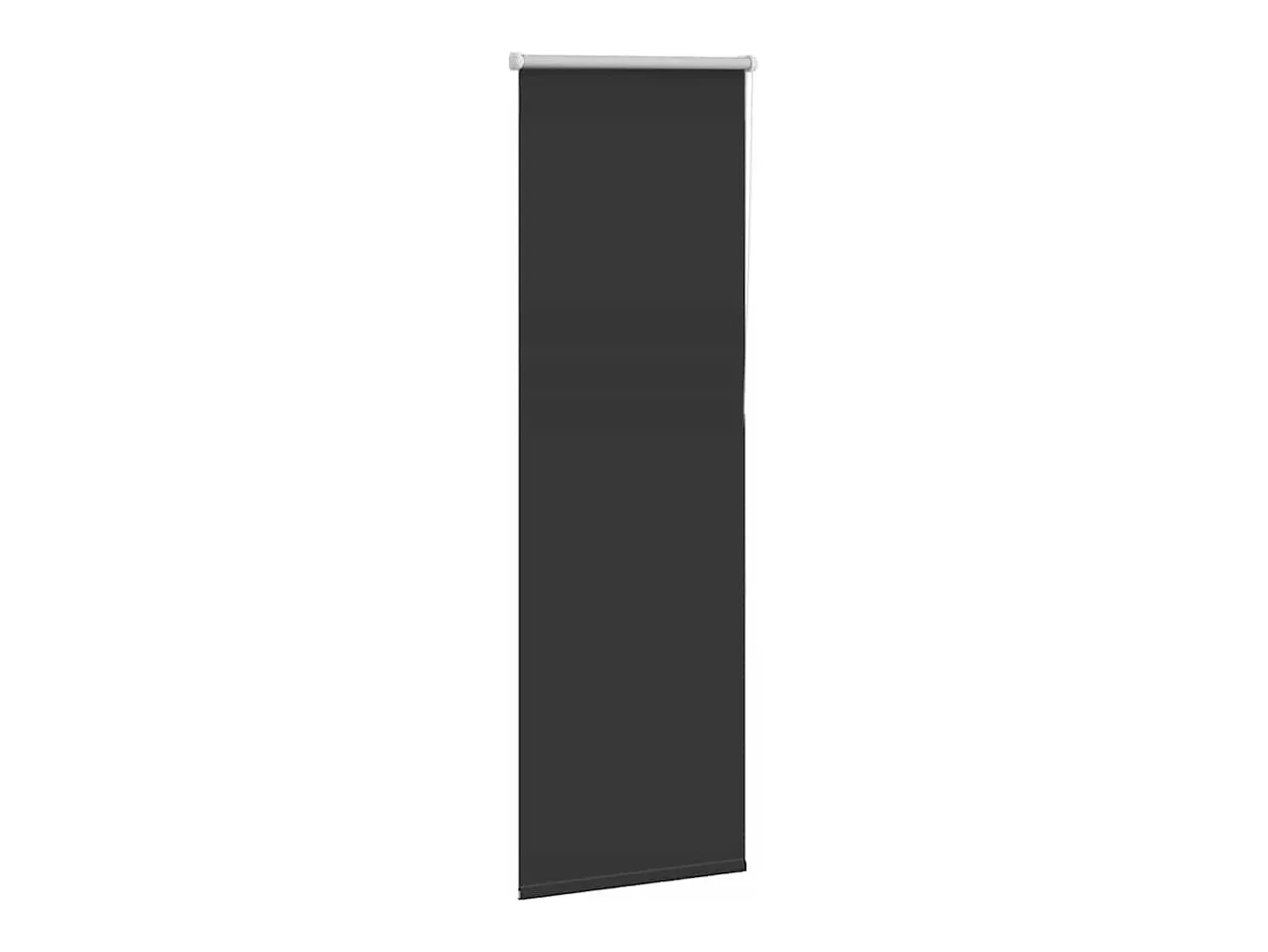 Tejido para estor enrollable opaco ancho 55,7 cm poliéster Negro Best