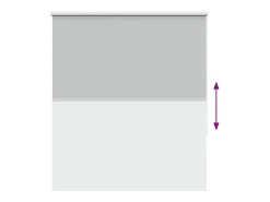 Tejido para estor enrollable opaco ancho 116,6 cm poliéster Gris New