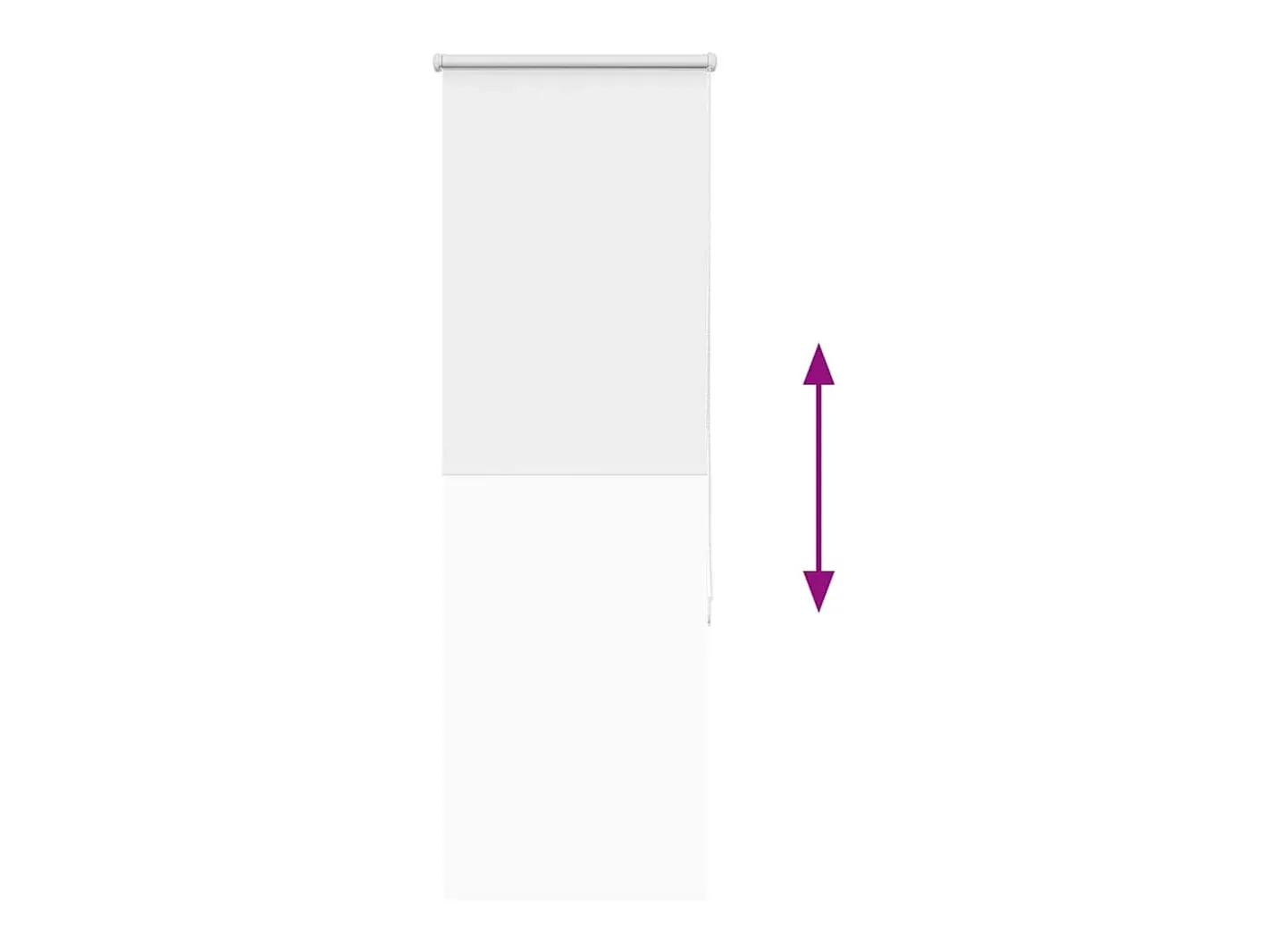 Tejido para estor enrollable opaco ancho 55,7 cm poliéster Blanco