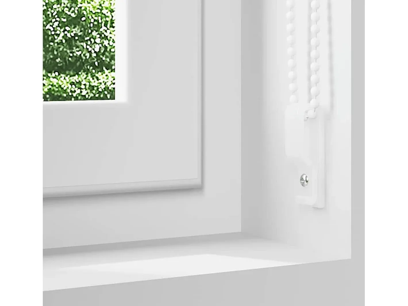 Tejido para estor enrollable opaco ancho 55,7 cm poliéster Blanco