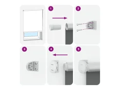 Tejido para estor enrollable opaco ancho 95,7 cm poliéster Gris Online