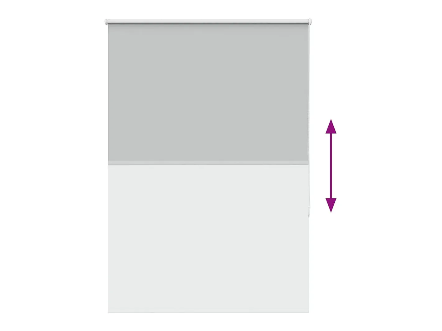 Tejido para estor enrollable opaco ancho 95,7 cm poliéster Gris Online