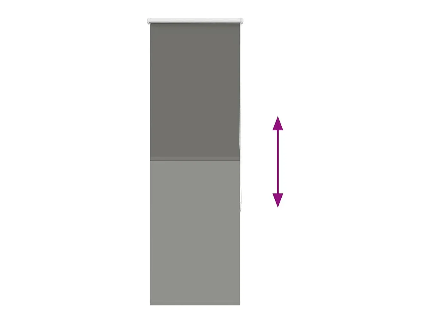 Hot Tejido para estor enrollable opaco ancho 40,7 cm poliéster Gris