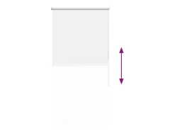 Tejido para estor enrollable opaco ancho 80,7 cm poliéster Blanco Hot