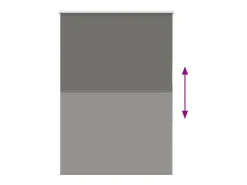 Tejido para estor enrollable opaco ancho 95,7 cm poliéster Gris New