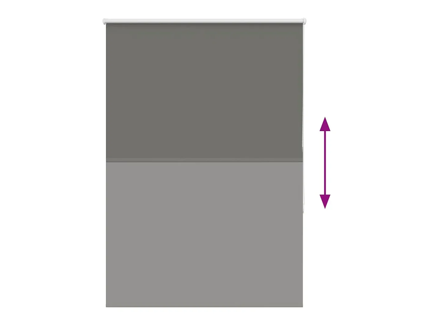 Tejido para estor enrollable opaco ancho 95,7 cm poliéster Gris New