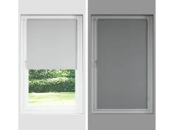 Tejido para estor enrollable opaco ancho 136,6 cm poliéster Blanco Best