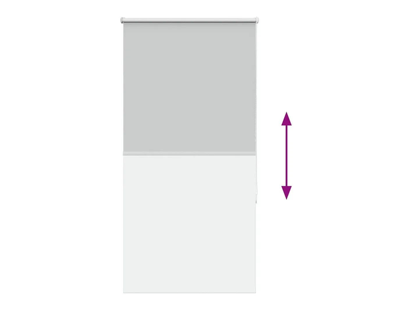 Tejido para estor enrollable opaco ancho 70,7 cm poliéster Gris Discount