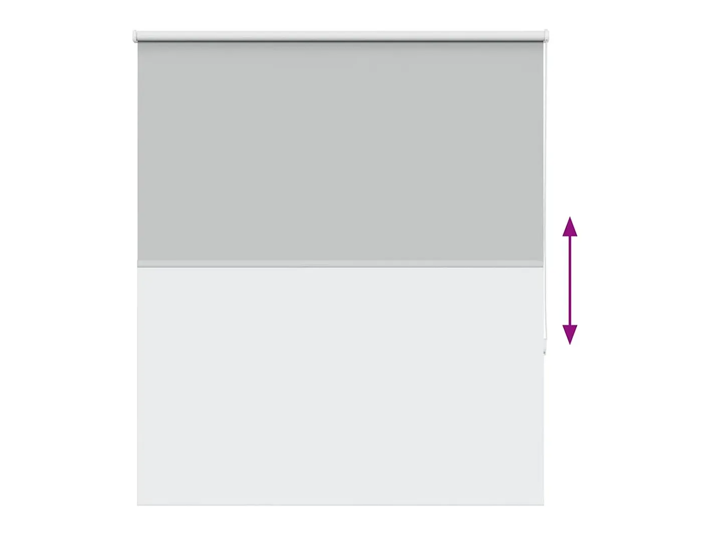 Outlet Tejido para estor enrollable opaco ancho 126,6 cm poliéster Gris