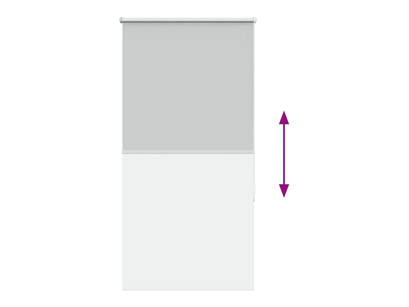 Tejido para estor enrollable opaco ancho 80,7 cm poliéster Gris Clearance