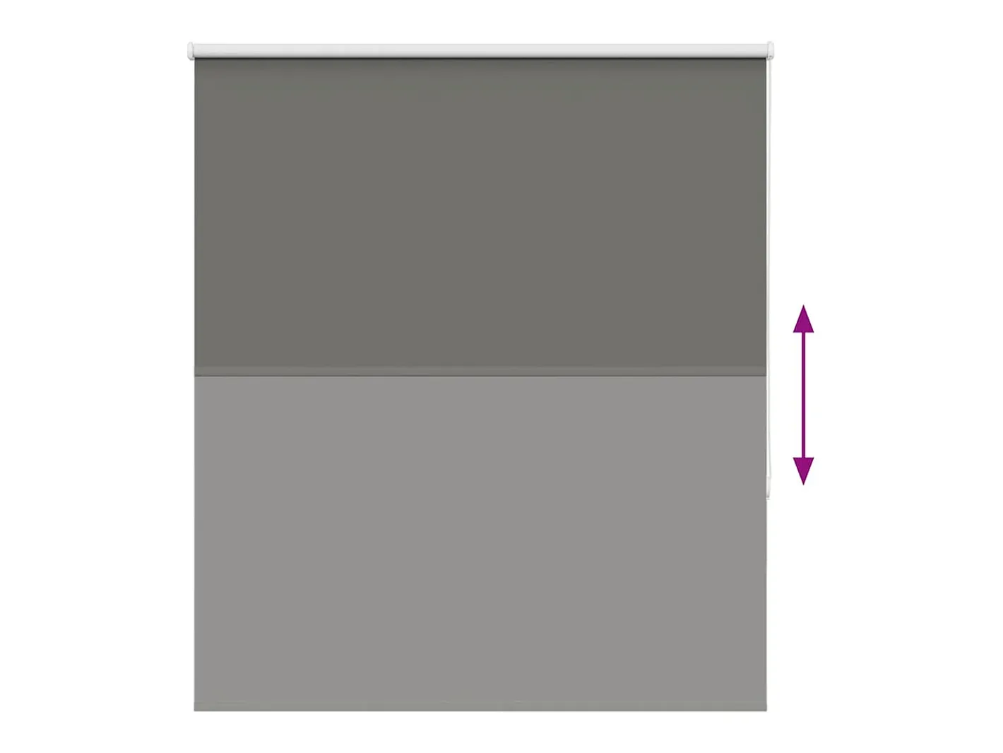 Ropa De Casa-Tejido para estor enrollable opaco ancho 121,6 cm poliéster Gris